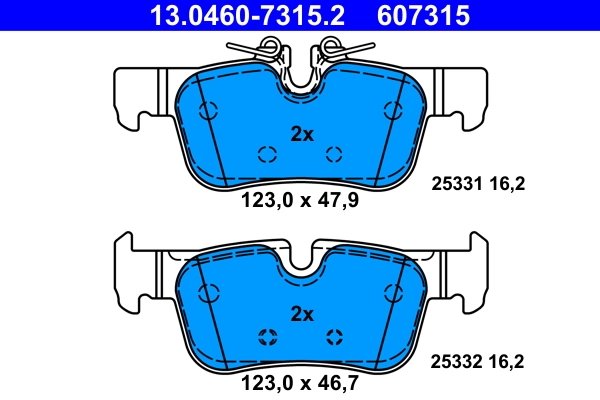 Set placute frana ATE 13.0460-7315.2