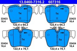 Set placute frana ATE 13.0460-7316.2