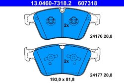 SET PLACUTE FRANA ATE 13.0460-7318.2 - Compatibil cu MERCEDES-BENZ