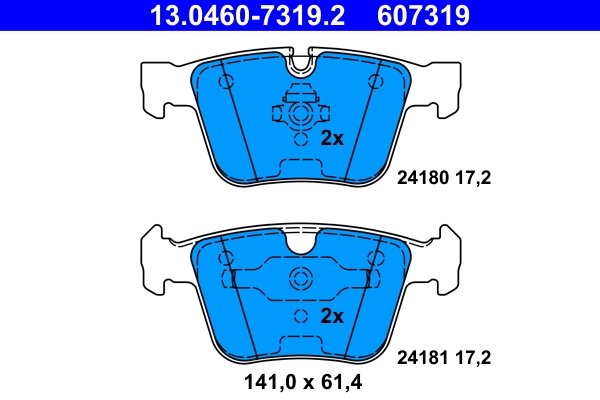 SET PLACUTE FRANA ATE 13.0460-7319.2 - Compatibil cu MERCEDES-BENZ