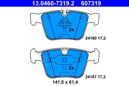 SET PLACUTE FRANA ATE 13.0460-7319.2 - Compatibil cu MERCEDES-BENZ