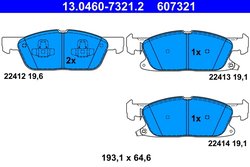 Set placute frana ATE 13.0460-7321.2