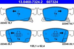 Set placute frana ATE 13.0460-7324.2