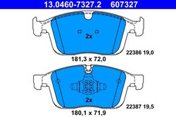 SET PLACUTE FRANA ATE 13.0460-7327.2 - Compatibil cu VOLVO