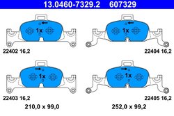 Set placute frana ATE 13.0460-7329.2