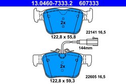 SET PLACUTE FRANA ATE 13.0460-7333.2 - Compatibil cu ALFA ROMEO
