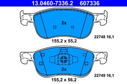 Set placute frana ATE 13.0460-7336.2