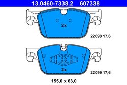 Set placute frana ATE 13.0460-7338.2