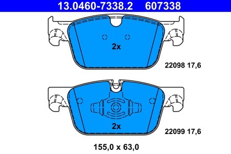 Set placute frana ATE 13.0460-7338.2