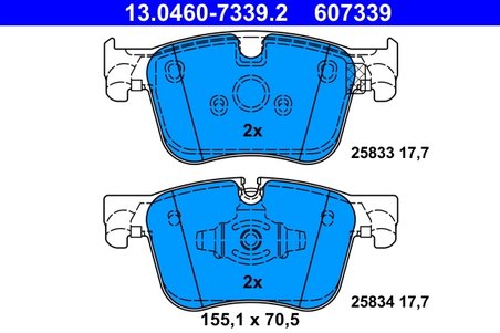 Set placute frana ATE 13.0460-7339.2