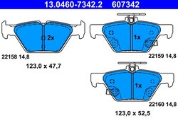 Set placute frana ATE 13.0460-7342.2
