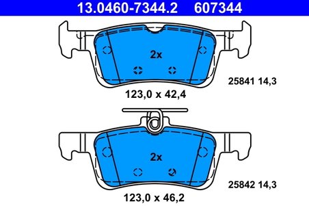 Set placute frana ATE 13.0460-7344.2