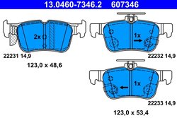 Set placute frana ATE 13.0460-7346.2