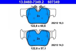 Set placute frana ATE 13.0460-7349.2