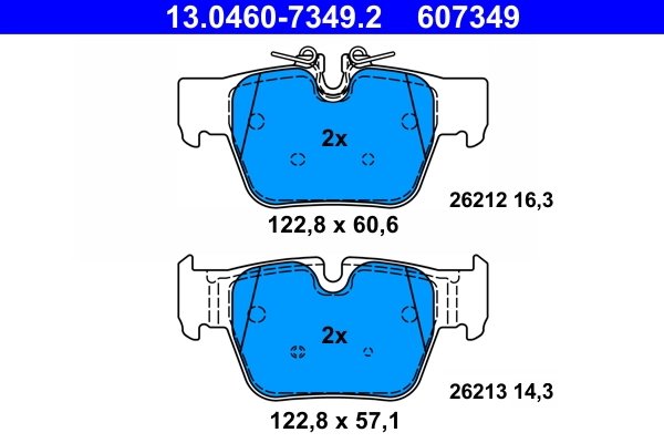 SET PLACUTE FRANA ATE 13.0460-7349.2 - Compatibil cu BMW, MINI