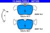 SET PLACUTE FRANA ATE 13.0460-7355.2 - Compatibil cu AUDI, CUPRA, FORD, SEAT, SKODA, VW