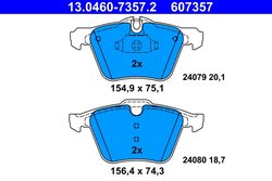 SET PLACUTE FRANA ATE 13.0460-7357.2 - Compatibil cu JAGUAR