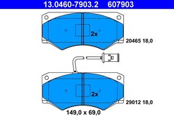 SET PLACUTE FRANA ATE 13.0460-7903.2 - Compatibil cu IVECO