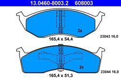 SET PLACUTE FRANA ATE 13.0460-8003.2 - Compatibil cu CHRYSLER