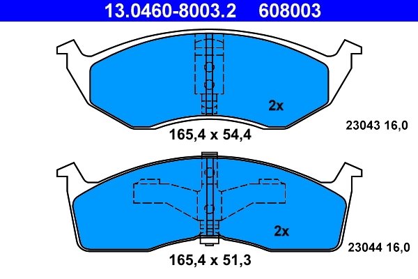 Set placute frana ATE 13.0460-8003.2