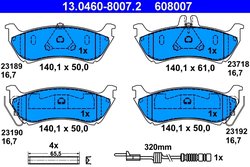 Set placute frana ATE 13.0460-8007.2