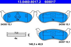 Set placute frana ATE 13.0460-8017.2