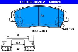 Set placute frana ATE 13.0460-8020.2