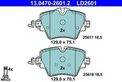 Set placute frana ATE 13.0470-2601.2