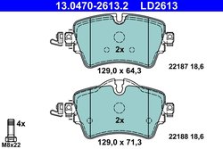 Set placute frana ATE 13.0470-2613.2