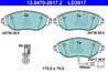 SET PLACUTE FRANA ATE 13.0470-2617.2 - Compatibil cu AUDI, CUPRA, SEAT, SKODA, VW