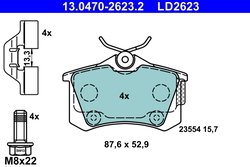 Set placute frana ATE 13.0470-2623.2