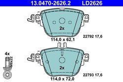 Set placute frana ATE 13.0470-2626.2