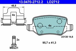 SET PLACUTE FRANA ATE 13.0470-2712.2 - Compatibil cu MERCEDES-BENZ