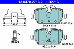 Set placute frana ATE 13.0470-2713.2