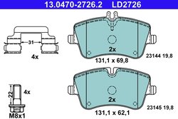 Set placute frana ATE 13.0470-2726.2