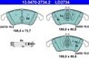SET PLACUTE FRANA ATE 13.0470-2734.2 - Compatibil cu MERCEDES-BENZ