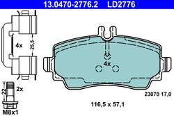 Set placute frana ATE 13.0470-2776.2
