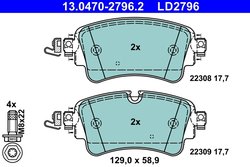 Set placute frana ATE 13.0470-2796.2