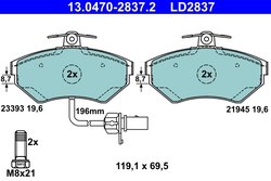 Set placute frana ATE 13.0470-2837.2