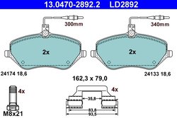 Set placute frana ATE 13.0470-2892.2