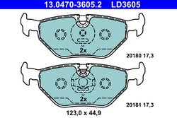 Set placute frana ATE 13.0470-3605.2