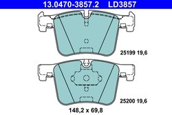 Set placute frana ATE 13.0470-3857.2