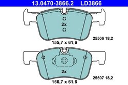 Set placute frana ATE 13.0470-3866.2