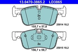 Set placute frana ATE 13.0470-3865.2