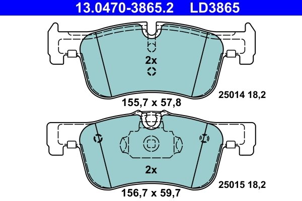 SET PLACUTE FRANA ATE 13.0470-3865.2 - Compatibil cu BMW