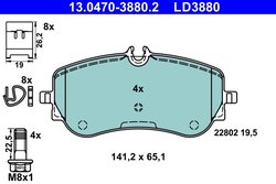Set placute frana ATE 13.0470-3880.2