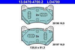 Set placute frana ATE 13.0470-4700.2
