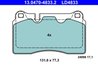 Set placute frana ATE 13.0470-4833.2
