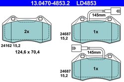 Set placute frana ATE 13.0470-4853.2
