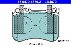 Set placute frana ATE 13.0470-4870.2